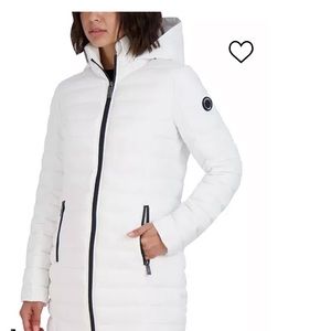 Women's White Hooded Jacket